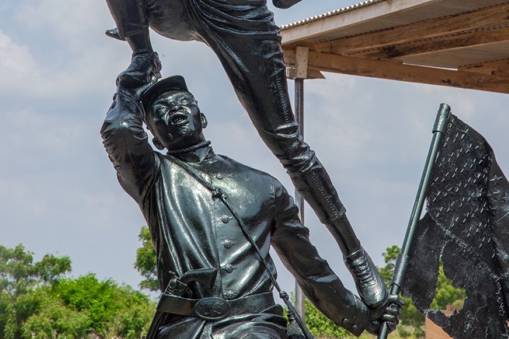 The Union Soldier — full figure against blue sky